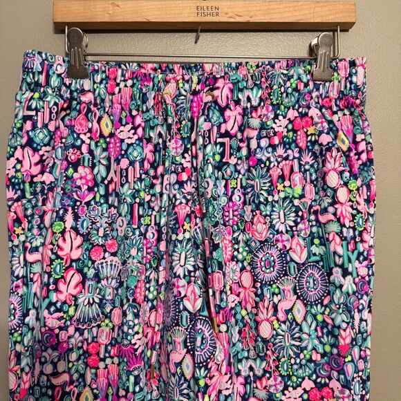 Lilly Pulitzer Emora Knit Pant Low Tide Navy Jewely Size large - Picture 3 of 7